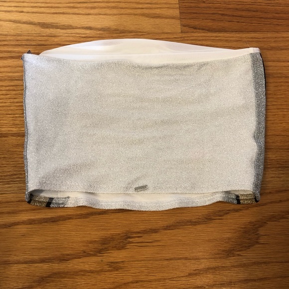 PINK Victoria's Secret Silver Crop Top - Picture 4 of 5